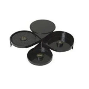 New Assiette à givrage de verre en plastique à 3 niveaux - Noir Accessoires De Bar