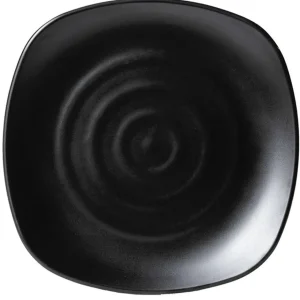 New Assiette carrée de 9" en mélamine Nara - Noire mat - 12 par boite Vaisselle