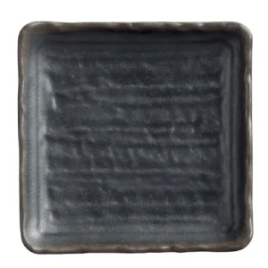 Best Assiette carrée de 7" Greystone par Delfin - 36 par boite Vaisselle