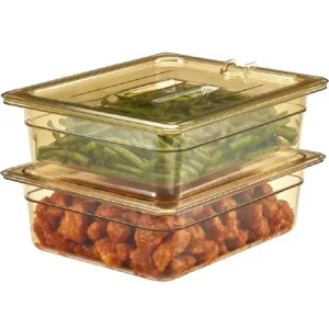 Clearance Bac gastronorme 1/3 de 2.5" de profondeur H-pan - Ambré - 6 par boite Rangement Des Aliments