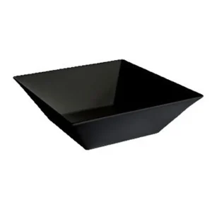 Hot Bol carré de 12" en mélamine Sicilliano - Noir Vaisselle