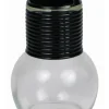 Best Bouteille en verre de 10 oz avec couvercle en plastique noir Verrerie