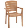 Online Chaise avec bras Acadia - Teak Wood (Bois de teck) Ameublement Commercial Pour Terrasses
