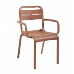 Fashion Chaise avec bras Cannes - Terra Cotta (Rouge) Ameublement Commercial Pour Terrasses