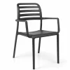 Best Chaise avec bras Costa - Antracite (noire) Ameublement Commercial Pour Terrasses