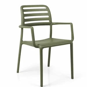Outlet Chaise avec bras Costa - Agave (verte) Ameublement Commercial Pour Terrasses