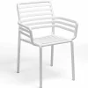 Sale Chaise avec bras Doga Arm - Bianco (Blanche) Ameublement Commercial Pour Terrasses