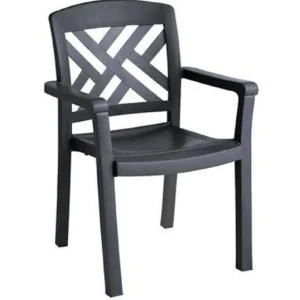 Clearance Chaise avec bras Sanibel - Charcoal (Grise) Ameublement Commercial Pour Terrasses