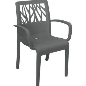 Outlet Chaise avec bras Vegetal - Charcoal Ameublement Commercial Pour Terrasses