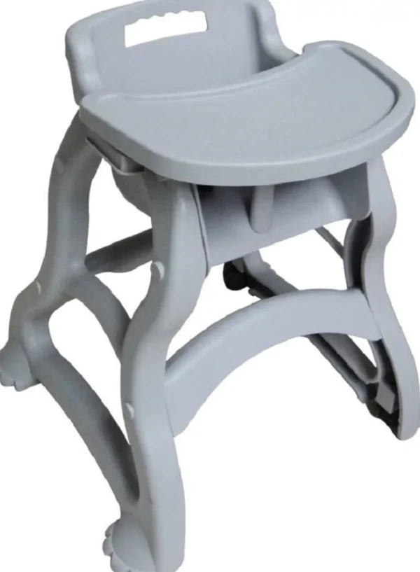 Online Chaise haute avec tablette en plastique - Grise Chaises Pour Restaurant