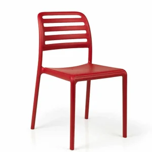 Outlet Chaise sans bras Costa Bistrot - Rosso (rouge) Ameublement Commercial Pour Terrasses