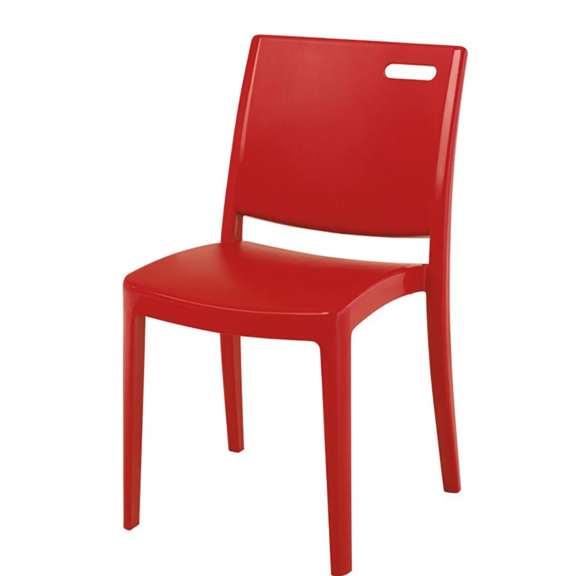 chaise_sans_bras_metro__a_0.webp Fashion Chaise sans bras Metro - Apple Red (rouge) Ameublement Commercial Pour Terrasses
