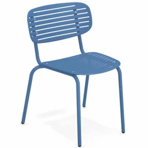 Sale Chaise sans bras Mom - Antique Marine Blue (bleue) Ameublement Commercial Pour Terrasses