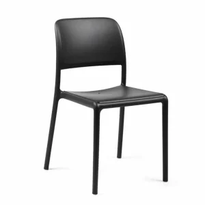 Sale Chaise sans bras Riva Bistrot - Antracite (noire) Ameublement Commercial Pour Terrasses