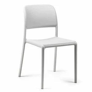Outlet Chaise sans bras Riva Bistrot - Bianco (blanche) Ameublement Commercial Pour Terrasses