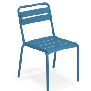 Sale Chaise sans bras Star - Antique Blue (bleue) Ameublement Commercial Pour Terrasses