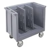 Sale Chariot ajustable pour cabaret et vaisselle avec 2 diviseurs - Gris granite Diables Et Chariots Spécialisés