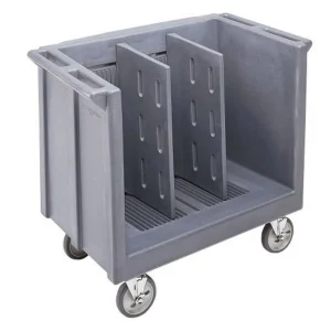 Sale Chariot ajustable pour cabaret et vaisselle avec 2 diviseurs - Gris granite Diables Et Chariots Spécialisés