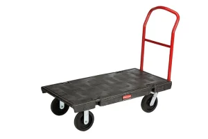 Clearance Chariot plate-forme robuste de 24" x 48" à poignée simple - Noir Diables Et Chariots Spécialisés