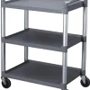 Best Chariot utilitaire à 3 tablettes de 25" x 16" - Noir Chariots
