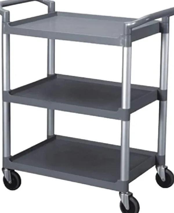 Best Chariot utilitaire à 3 tablettes de 25" x 16" - Noir Chariots
