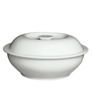 Best Cocotte de 64 oz avec couvercle Imperial White - 8 par boite Vaisselle De Service