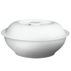 Best Cocotte de 36 oz avec couvercle Imperial White - 12 par boite Vaisselle De Service