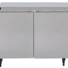 Clearance Comptoir de travail de 48" avec congélateur et porte en acier inoxydable Support D'équipement Et Tables Réfrigérées