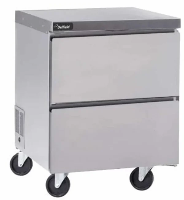 Outlet Comptoir de travail réfrigéré de 27" avec tiroirs Support D'équipement Et Tables Réfrigérées