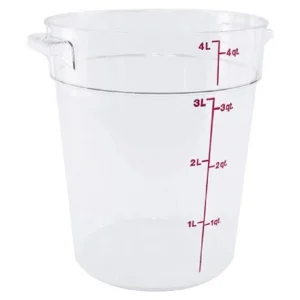 Best Contenant rond gradué de 4 qt. (3.8L) Camwear - Transparent Rangement Des Aliments