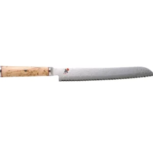 Clearance Couteau à pain à bord dentelé de 9" avec manche en bois de bouleau 5000MCD-B Couteaux