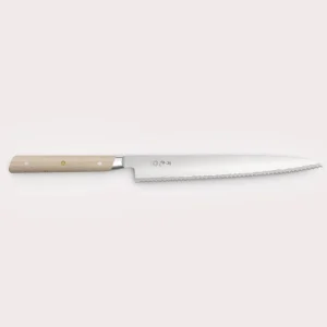 Clearance Couteau à pain dentelé de 9 7/16" avec manche en bois d'être Classique Couteaux