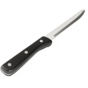 Fashion Couteau à steak de 9.25" avec manche noir Mustang - 12 par boite Coutellerie