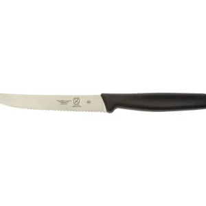 Fashion Couteau à steak dentelé de 4 5/16" à manche noir Coutellerie