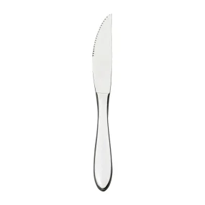 Hot Couteau à steak dentelé de 9 1/3" en acier inoxydable 18/10 Eclipse - 12 par boîte Coutellerie