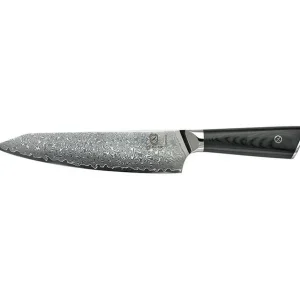Hot Couteau de chef de 8" à manche ergonomique G10 Damascus Couteaux