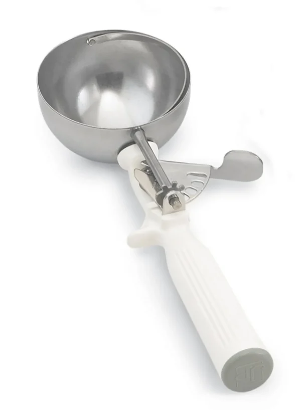 New Cuillère portionneuse de 5.33 oz (#6) à pression du pouce Jacob's Pride - Blanche Ustensiles Et Outils De Cuisine