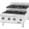Discount Cuiseur de comptoir de 24" à 2 niveaux, 4 brûleurs au gaz naturel Équipements De Cuisson