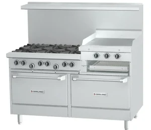 New Cuisinière de 60" à 6 ronds avec 2 fours salamandre au gaz propane Équipements De Cuisson