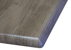 New Dessus de table carré de 24" en mélamine moulé - Aged Oak (Chêne vieilli) Ameublement Commercial Pour Terrasses