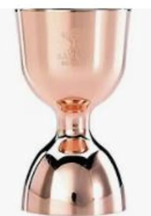 Sale Doseur de boisson (Jigger) robuste de 1 oz et 2 oz à bordure droite - Plaqué cuivre Accessoires De Bar