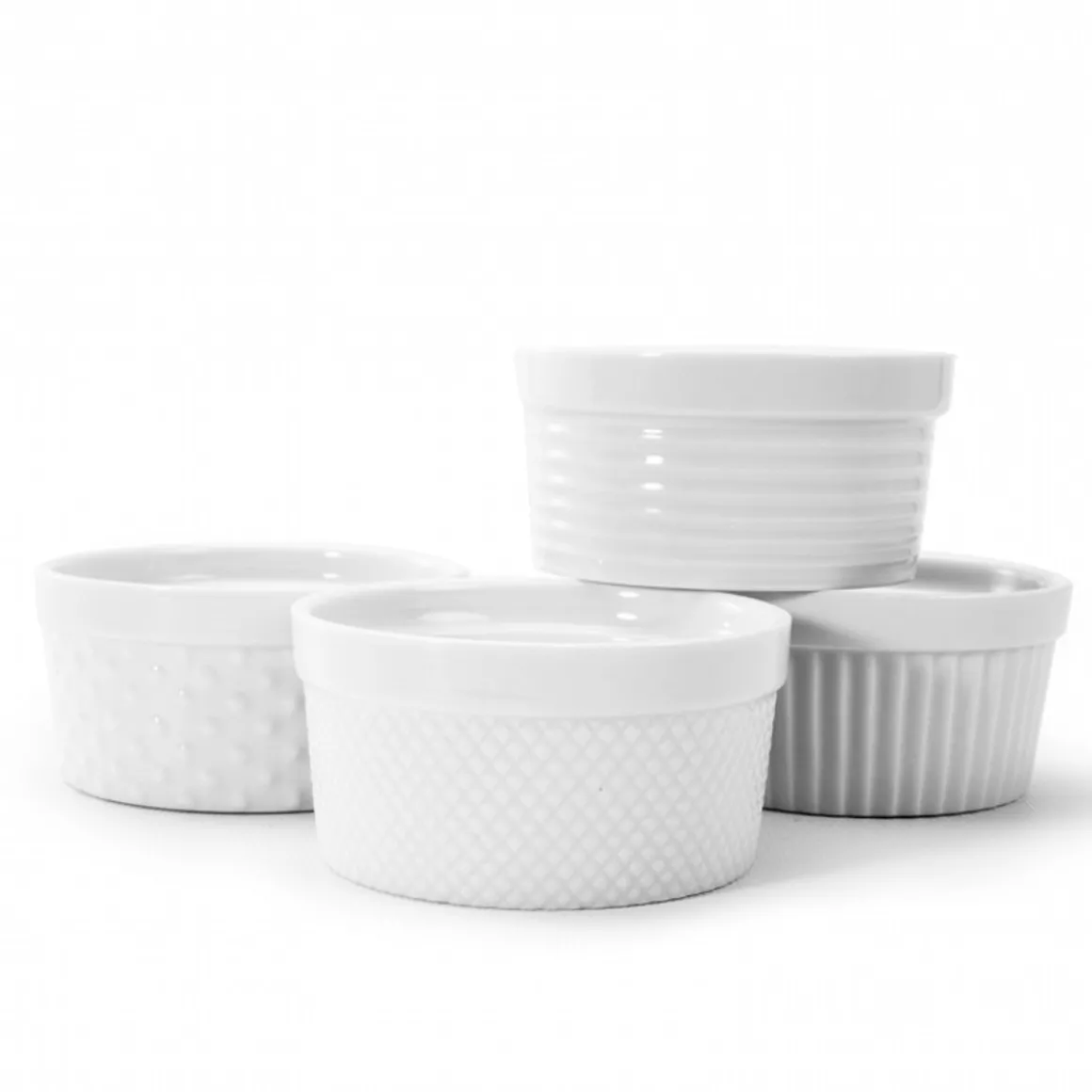 ensemble_de__ramequins_de_0.webp Hot Ensemble de 4 ramequins de 6 oz texturés Bia - Blanc Vaisselle De Service