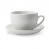 Clearance Ensemble de 2 tasses de 11.5 oz et 2 soucoupes blanches Vaisselle