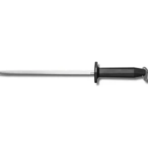 Online Fusil à aiguiser rond de 10" avec manche en plastique noir Couteaux