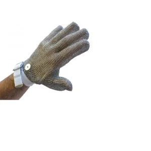 Fashion Gant en cotte de maille avec sangle rouge - Taille Moyenne Couteaux