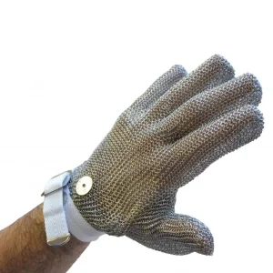 Clearance Gants en cotte de maille de grandeur x-small avec sangle grise Couteaux