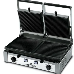 New Grille-panini large à plaque strié et plaque lisse - 208V/240V Équipements De Cuisson