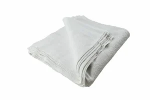 New Guenille blanche en ratine de 15" x 19" avec ligne de couleur - 12 par paquet Linge De Cuisine Et Vêtements