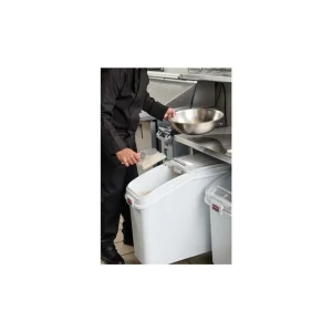 New Huche à ingrédients de 124 lb avec main d'épicier de 32 oz - Blanche Rangement Des Aliments