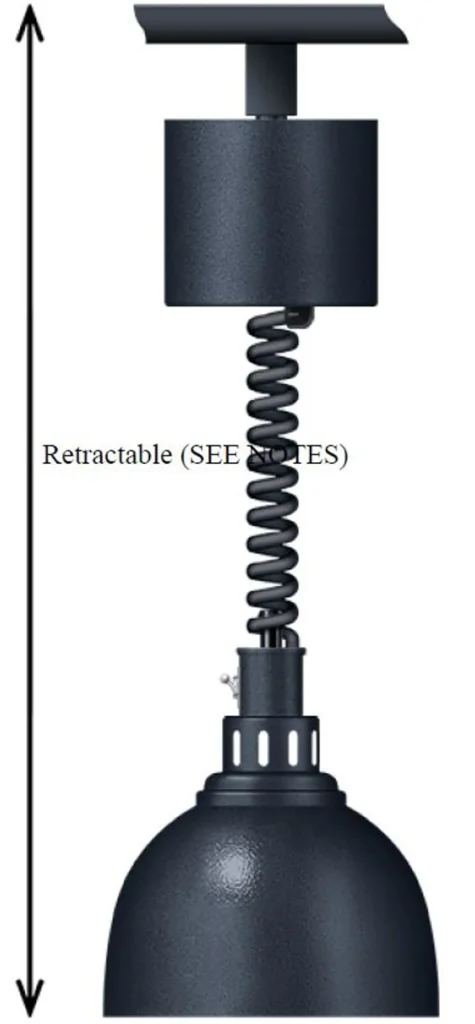 New Lampe chauffante à cordon rétractable Réchauds Et Maintiens